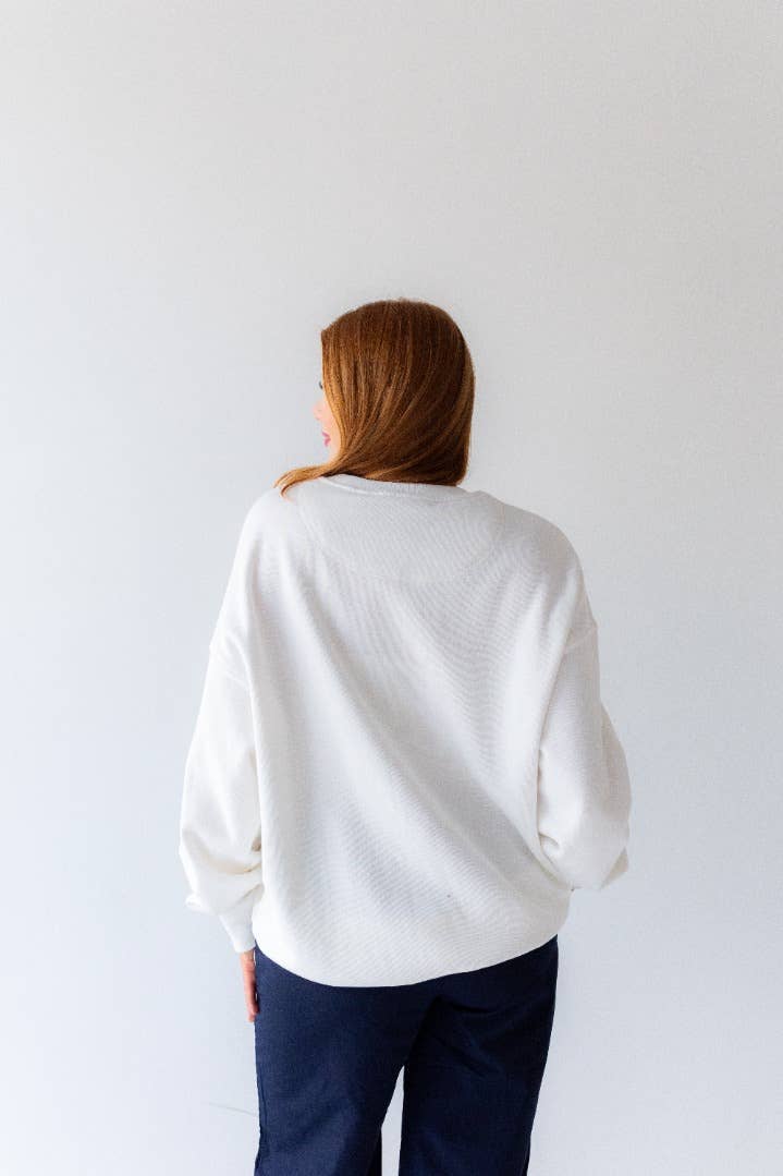 North Carolina | Layer Patch Lantern Sleeve Crew Sweatshirt