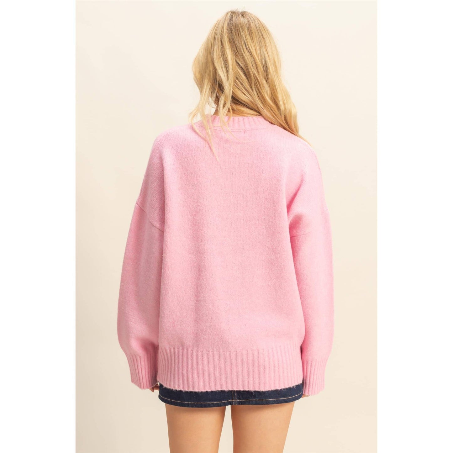oversized drop shoulder sweater