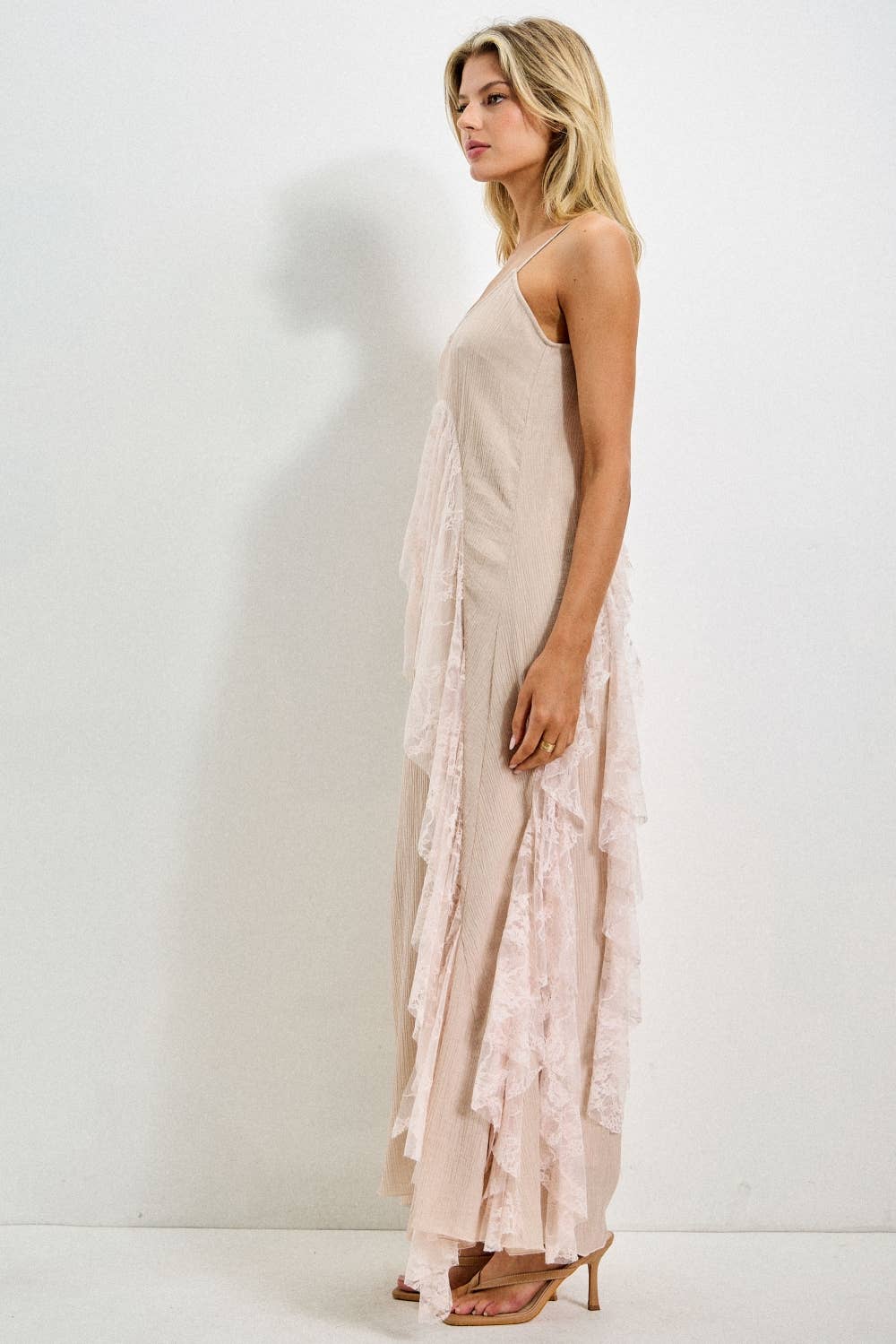 Lace Spaghetti Strap Maxi Dress