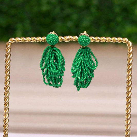 Green Palm Beach Loop Earrings