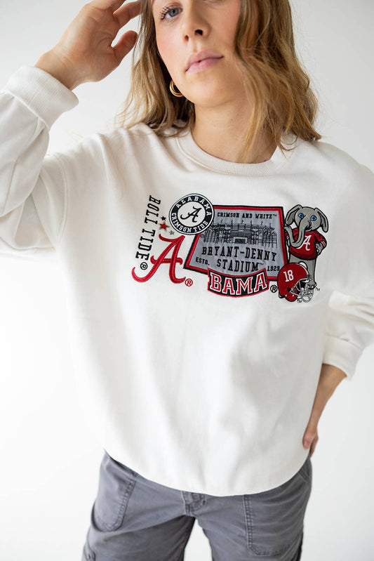 Alabama | Layer Patch Lantern Sleeve Crew