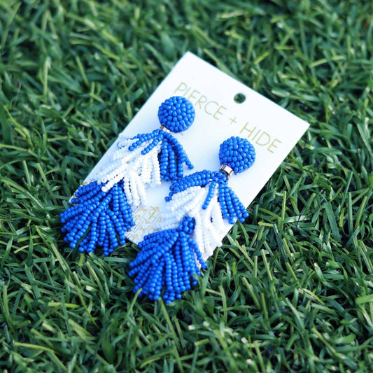Game Day | Blue & White Earrings
