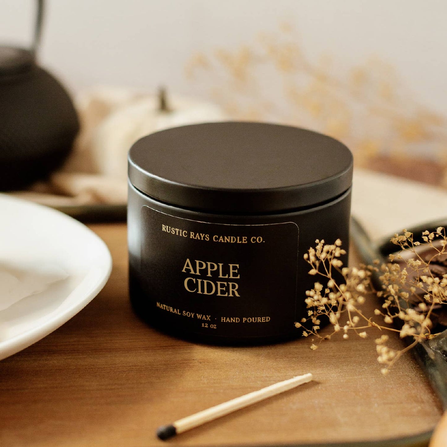 Apple Cider 12 oz Soy Candle - Fall Home Decor & Gifts