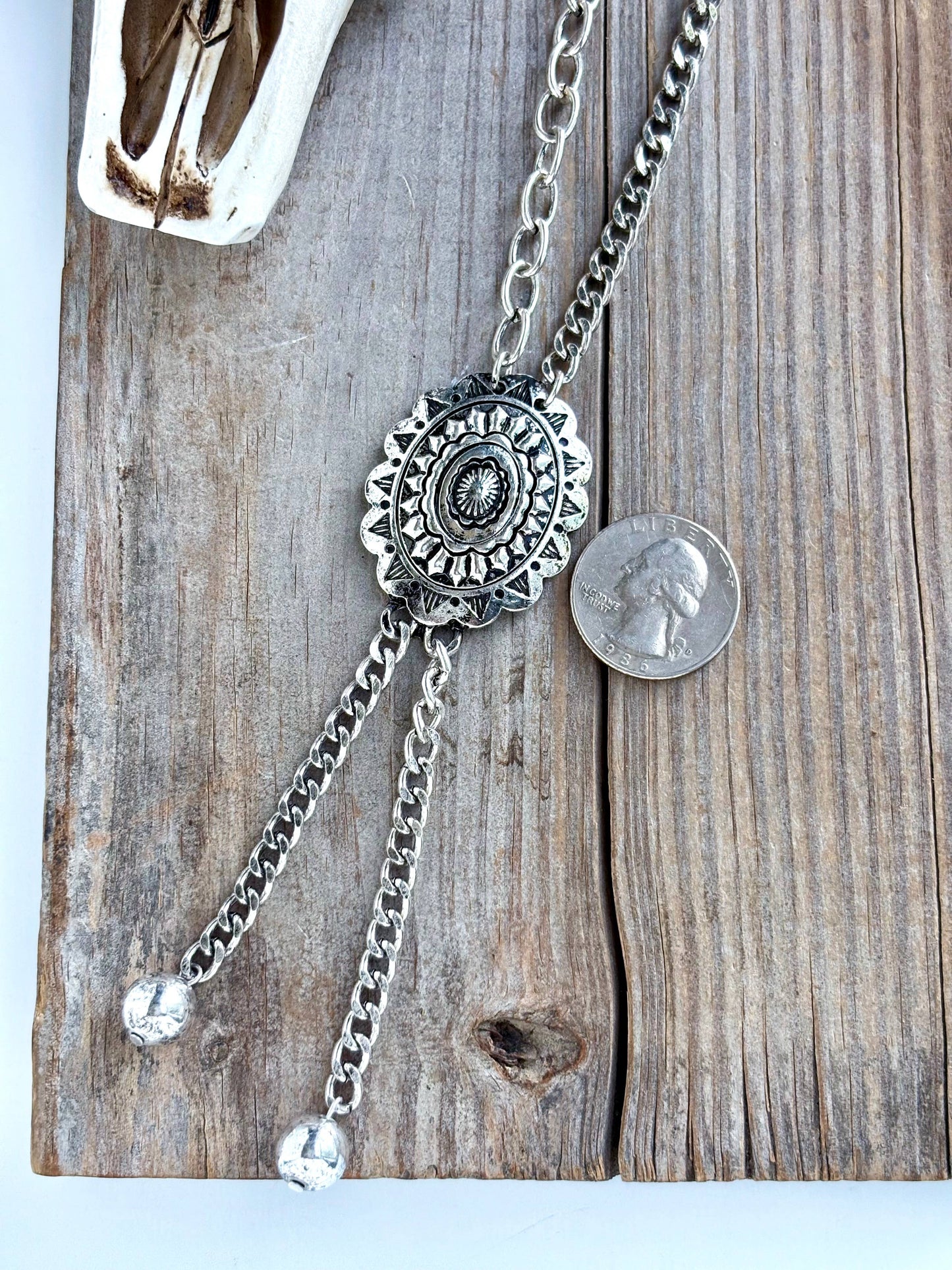 Western concho necklace