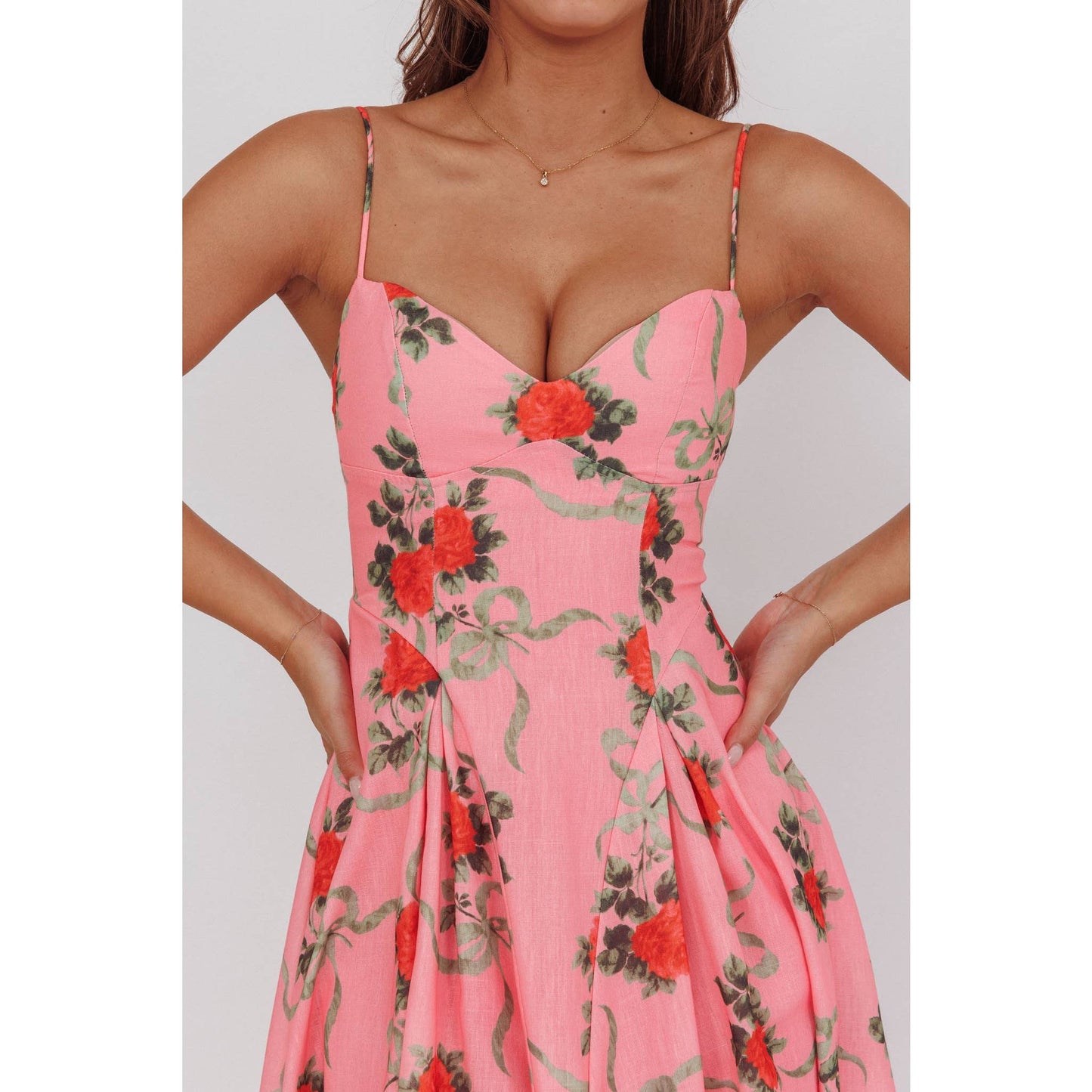 Vibrant Floral MIDI Dress