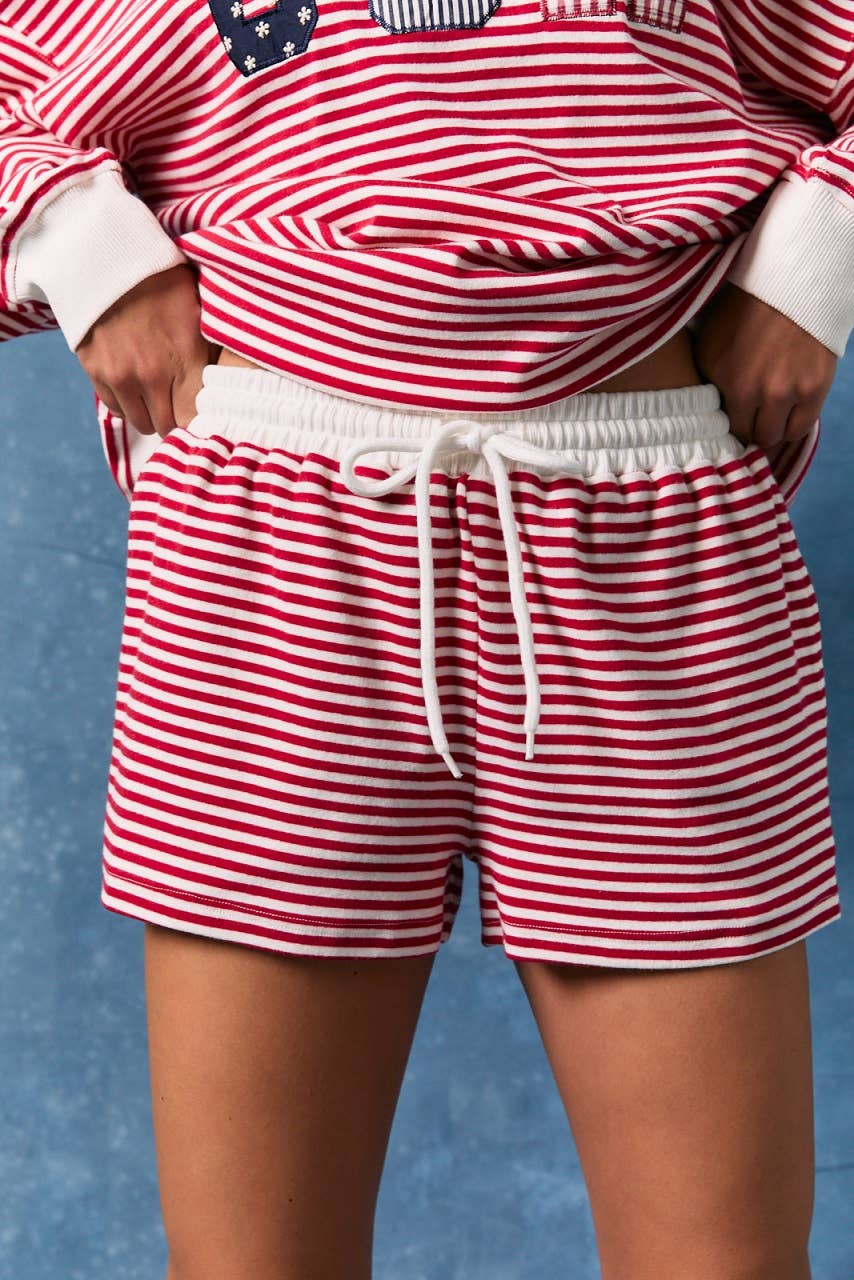Mid Rise Stripe Short