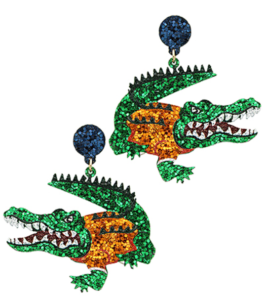 Florida | Gator Glitter Earrings