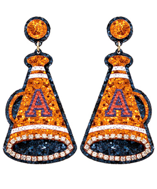 Auburn | Glitter Megaphone Earrings