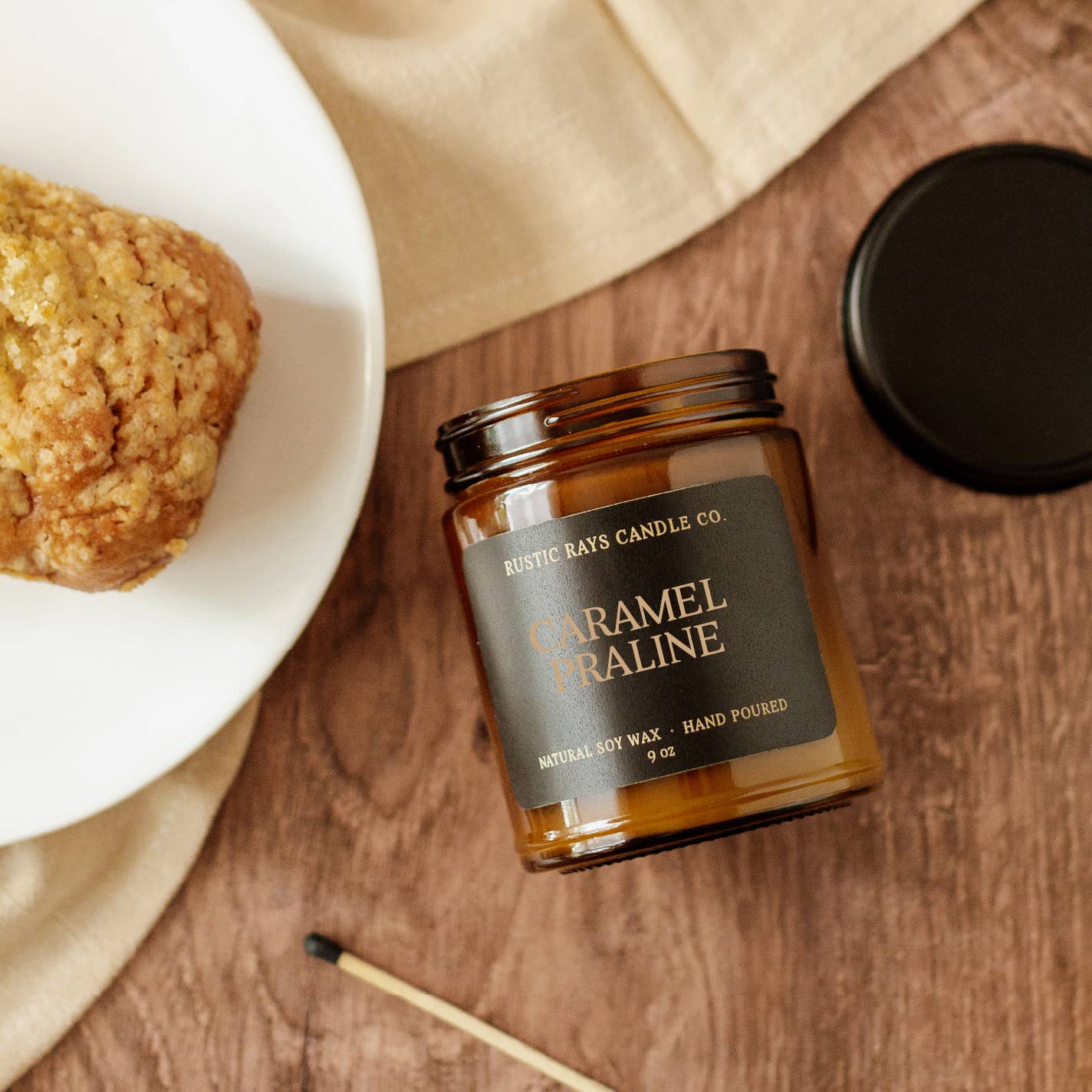 Caramel Praline 9 oz Soy Candle - Fall Home Decor & Gifts