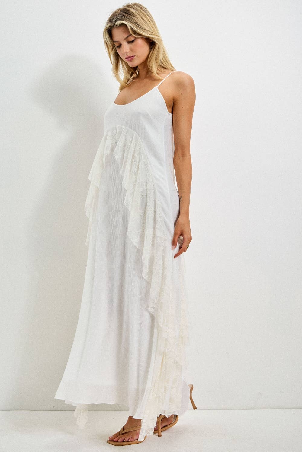 Lace Spaghetti Strap Maxi Dress
