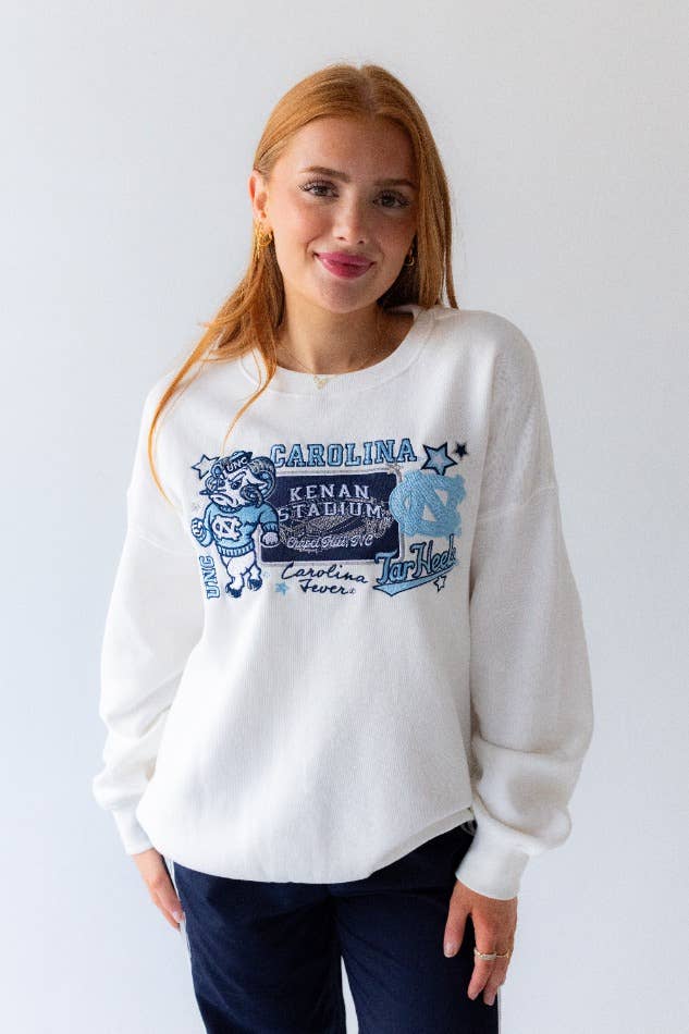 North Carolina | Layer Patch Lantern Sleeve Crew Sweatshirt
