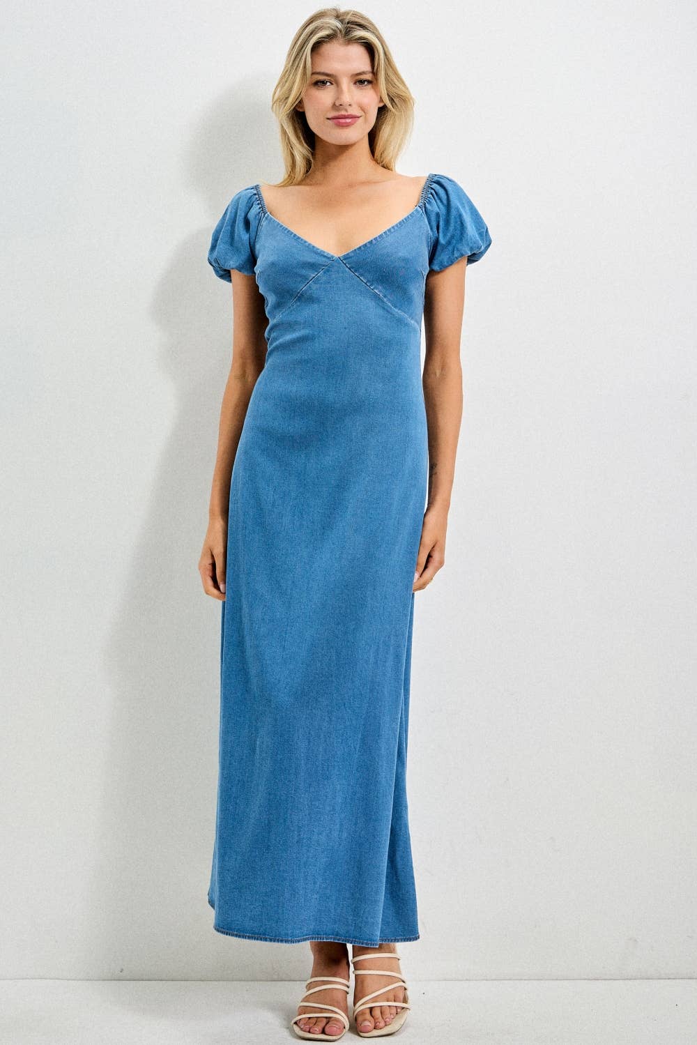 Bubble Sleeve MIDI Dress