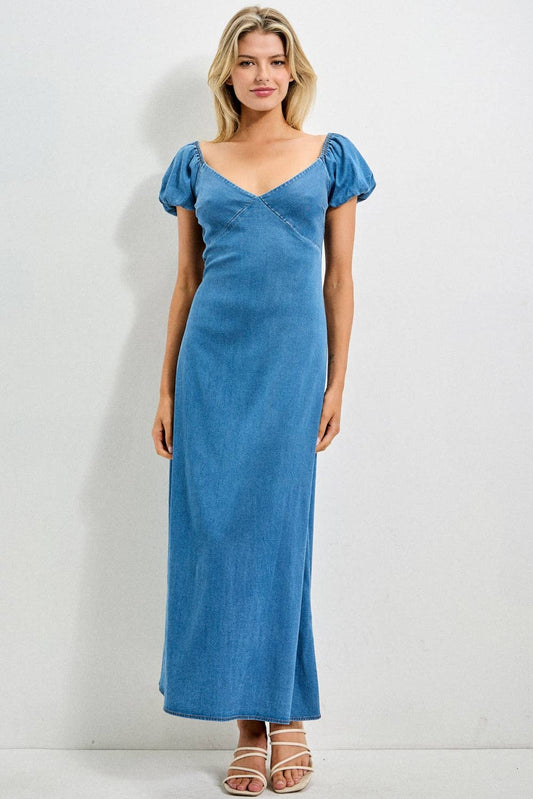 Bubble Sleeve MIDI Dress