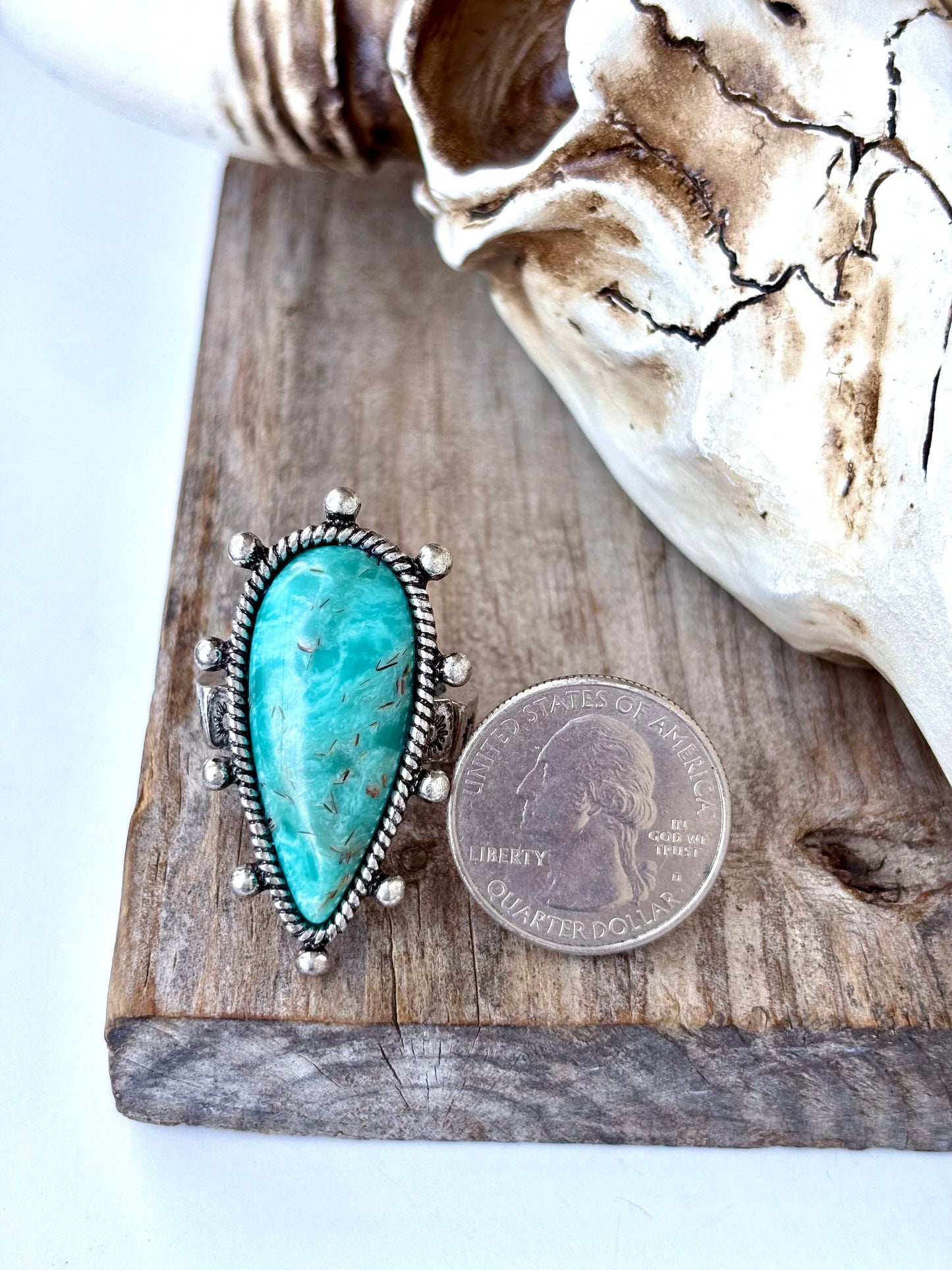 Western teardrop ring