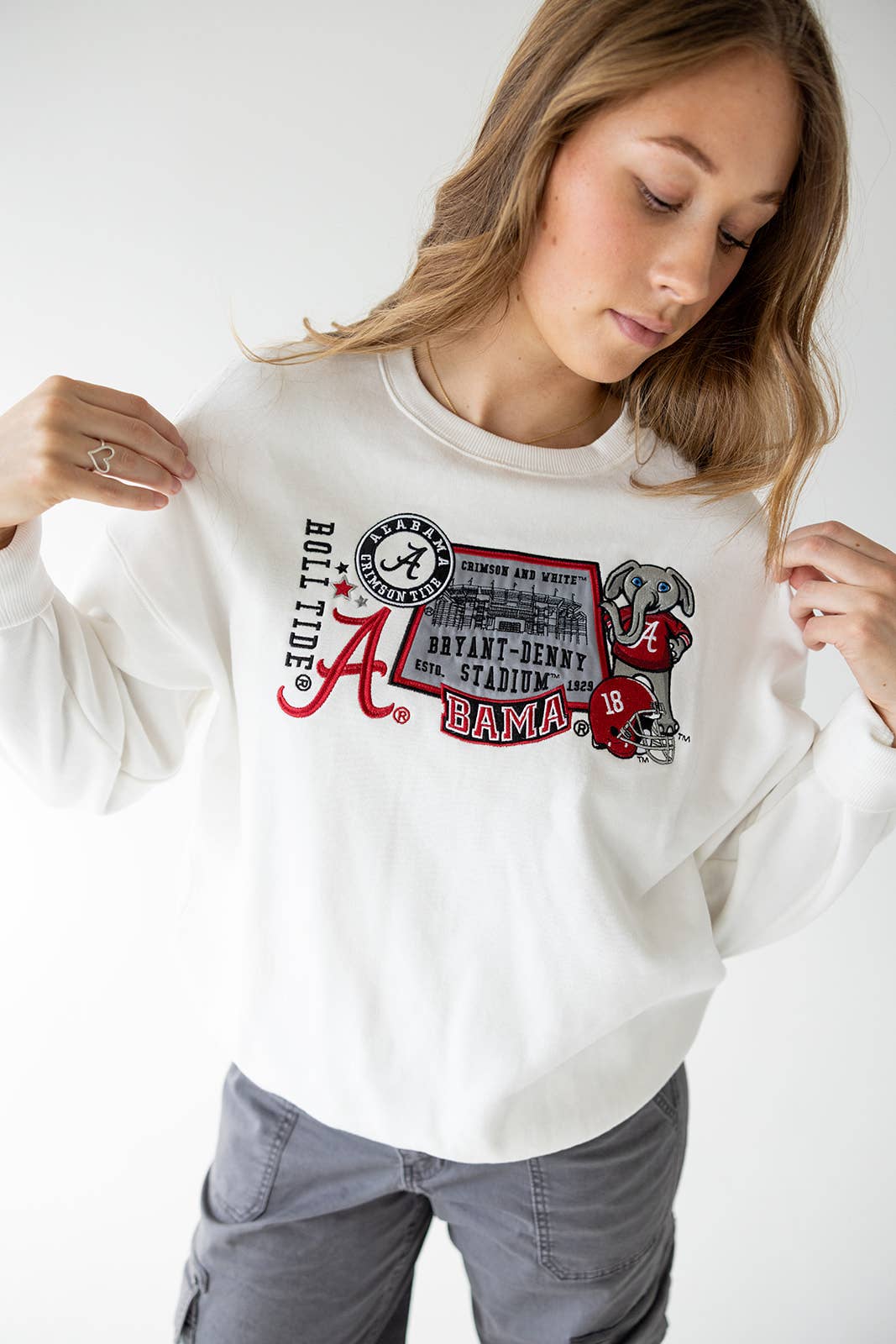 Alabama | Layer Patch Lantern Sleeve Crew